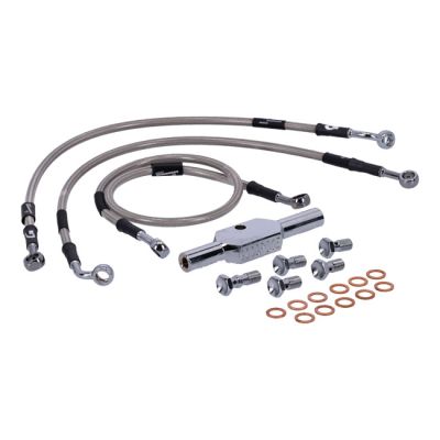 920513 - MCS by Goodridge brake line front, stainless clear coated