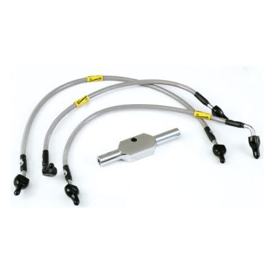 920520 - MCS by Goodridge brake line rear, stainless clear coated