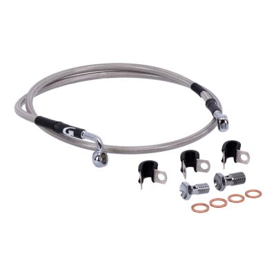 920523 - MCS by Goodridge brake line front, stainless clear coated