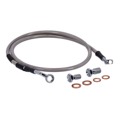 920526 - MCS by Goodridge brake line front, stainless clear coated