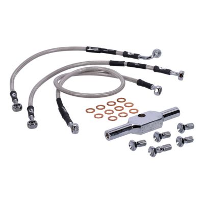 920549 - MCS by Goodridge brake line front, stainless clear coated