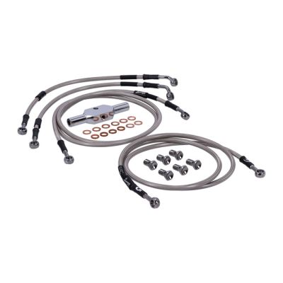 920569 - MCS by Goodridge brake line front, stainless clear coated