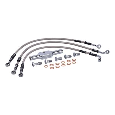 920589 - MCS by Goodridge brake line front, stainless clear coated