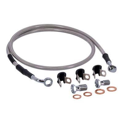 920590 - MCS by Goodridge brake line front, stainless clear coated
