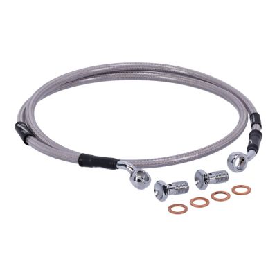 920608 - MCS by Goodridge brake line front, stainless clear coated