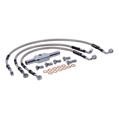920616 - MCS by Goodridge brake line front, stainless clear coated
