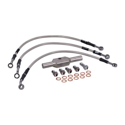 920618 - MCS by Goodridge brake line front, stainless clear coated