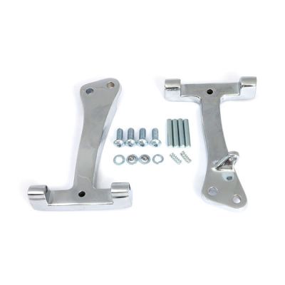 920677 - MCS Dyna passenger floorboard mount brackets. Chrome