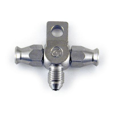920821 - Goodridge t-fitting with 2 hose ends. ss