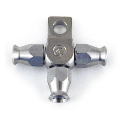920836 - Goodridge t- fitting, 3 hose ends. High polished SS