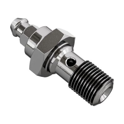 920873 - Goodridge, 3/8-24 banjo bolt w/bleed nipple. Stainless Steel