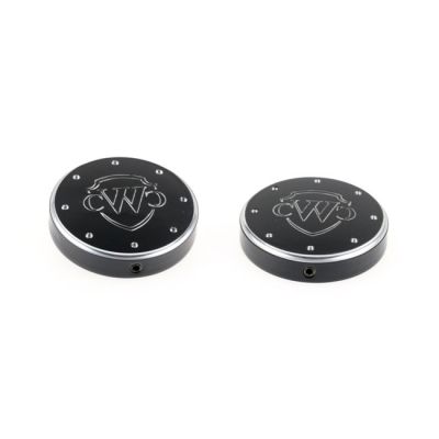 921680 - CULT WERK Cult-Werk, 2-piece fork tube cap bolt cover kit, Logo