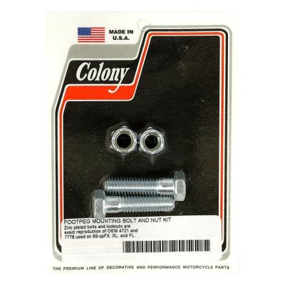 929870 - Colony, foot peg mount kit. Zinc