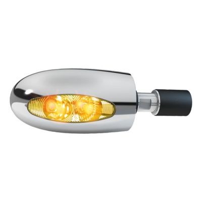 934776 - Kellermann, BL 1000 LED turn signal. Clear. Chrome brass