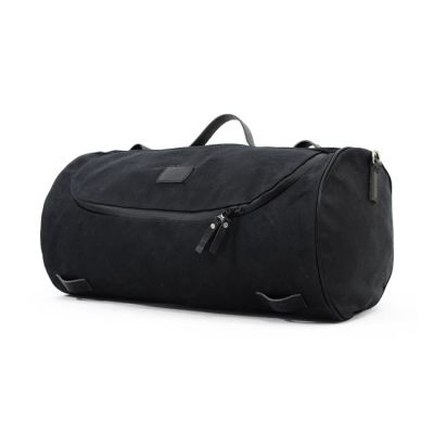 936580 - LongRide, roll bag waxed cotton wide. Black wax