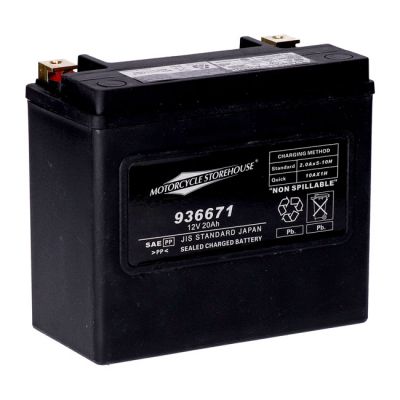 936671 - MCS, Standard Series - AGM sealed battery. 12v, 20ah. 320cca