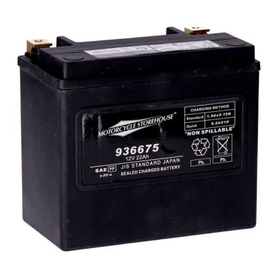 936675 - MCS, standard series - AGM sealed battery. 12v, 22ah. 325cca