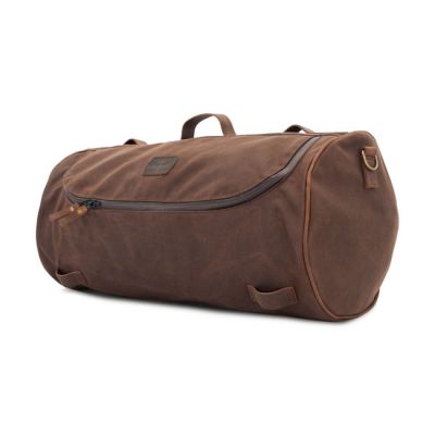 938801 - LongRide, roll bag waxed cotton wide. Brown wax