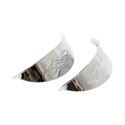 940032 - MCS Embossed eagle headlamp/spotlamp visor. 4-1/2