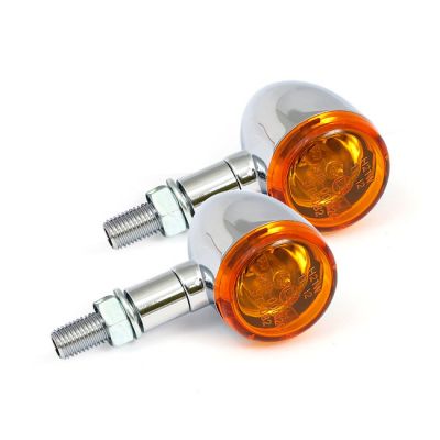 940904 - MCS Mini bullet, halogen turn signals. Chrome, plain