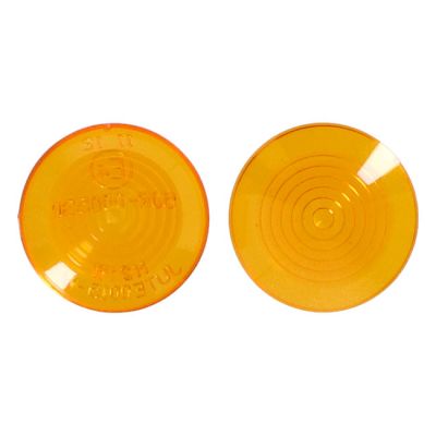 940919 - MCS Replacement lens Mini Bulls-Eye turn signal. Amber