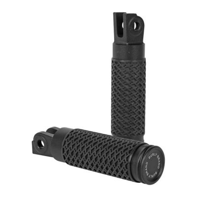 941831 - Burly, Slash Cut rider foot peg set. Black