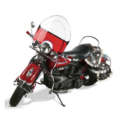 942229 - National Cycle NC, 'Vintage' reproduction beaded windshield. Red lower...
