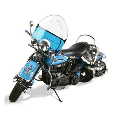 942230 - National Cycle NC, 'Vintage' reproduction beaded windshield. Blue lowe...