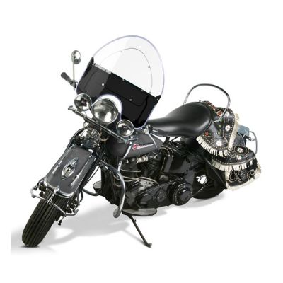 942231 - National Cycle NC, 'Vintage' reproduction beaded windshield. Black low...