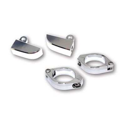 943509 - MCS Paco, turn signal fork mount kit. 35-37mm. Chrome
