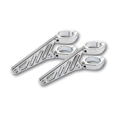 943559 - MCS Fingers, adj. headlamp bracket assembly long 38-41mm. Chrome