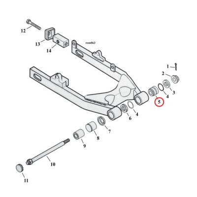 947082 - All balls bearing, swingarm
