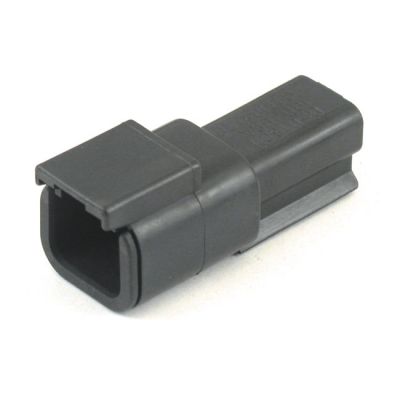 951332 - NAMZ, Deutsch DTM connector. Black, receptacle, 2-pins