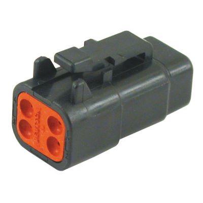 951417 - NAMZ, Deutsch DTM connector. Black, plug, 4-pins