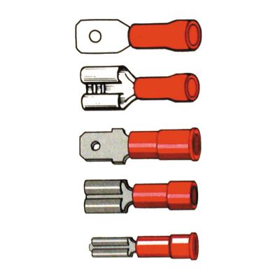 951624 - SMP Connectors, slide-on terminal PVC, crimp. Red 1/4