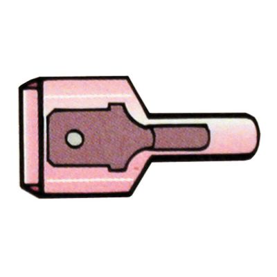 951644 - SMP Connectors, slide-on terminal Nylon, crimp. Red 1/4