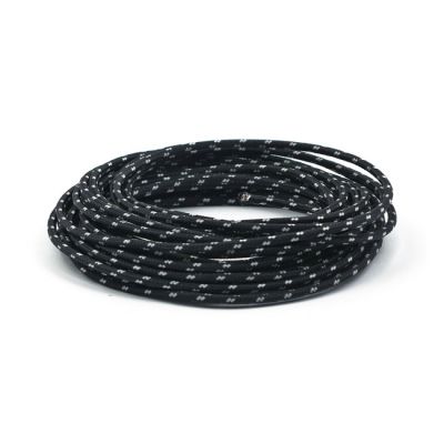 951801 - MCS Classic cloth covered wiring, 25ft. roll. Black/white