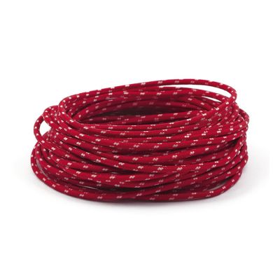 951802 - MCS Classic cloth covered wiring, 25ft. roll. Red/white