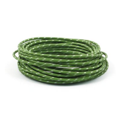 951803 - MCS Classic cloth covered wiring, 25ft. roll. Green/white