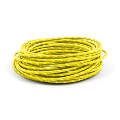 951804 - MCS Classic cloth covered wiring, 25ft. roll. Yellow/white