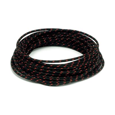 951831 - MCS Classic cloth covered wiring, 25ft. roll. Black/red