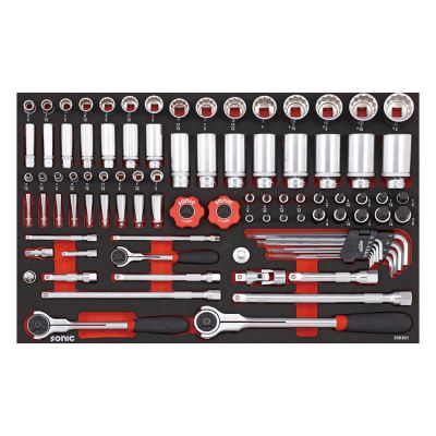 951875 - Sonic, socket & bit socket set 93-piece. US/SAE sizes