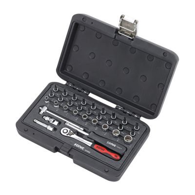 951879 - Sonic, Combination socket set 1/4'', 32-piece. US/SAE sizes