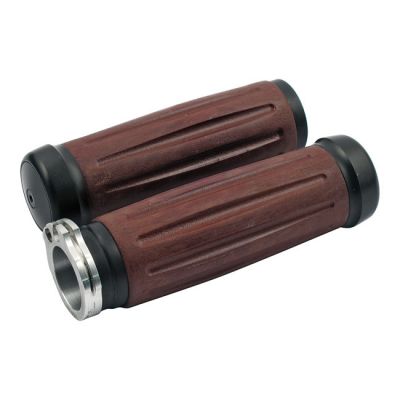 954001 - Riverside, Bakelite® retro handlebar grip set. Black