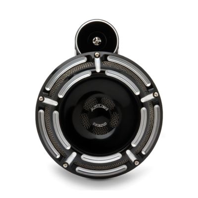 956375 - Arlen Ness, billet horn kit, Slot Track. Black CC