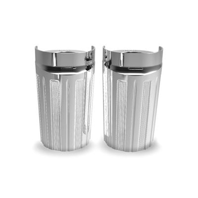 958806 - Arlen Ness, fork boots 10-Gauge. Chrome