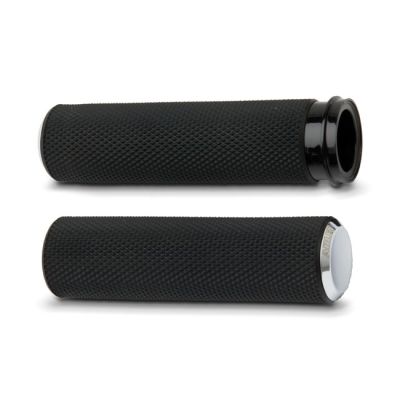 958969 - Arlen Ness, knurled Fusion grips. Chrome