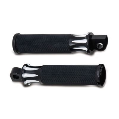 958976 - Arlen Ness, Fusion foot pegs. Deep Cut. Black