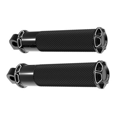 960345 - Arlen Ness, Beveled Fusion foot pegs. Black