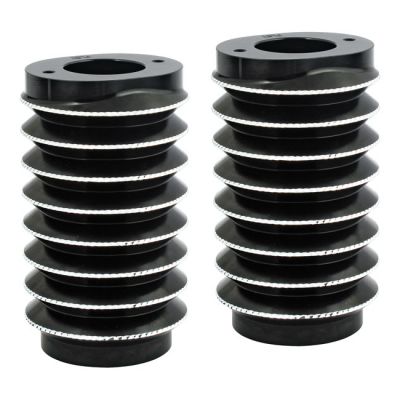 960399 - Arlen Ness, Retro fork boots. Black w/diamond cut edges